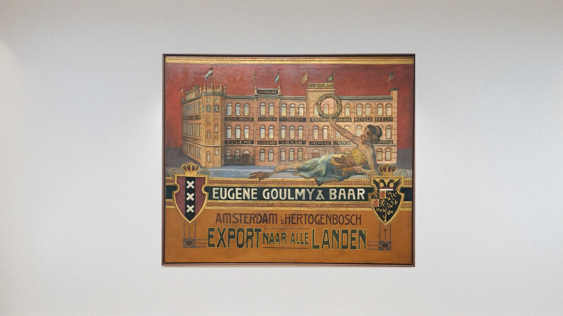 Origineel schilderij van Bossche sigarenfabriek terug in Willem Twee